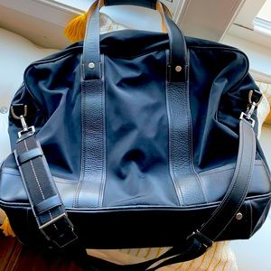 Coach Black Weekender Duffle Bag Leather Trim.